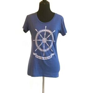 Headline Shirts Blue Helm Graphic Short Sleeves T-shirt Size Small